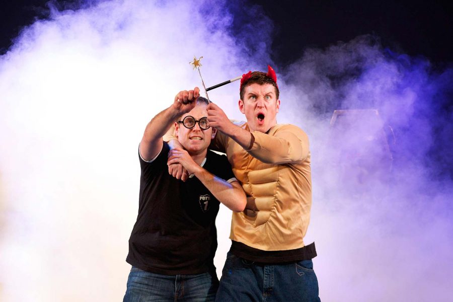 The two-man show condenses the seven book series into 90 minutes of hilarity. 