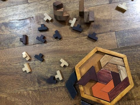 The waiting room offered a number of puzzles to complete before entering