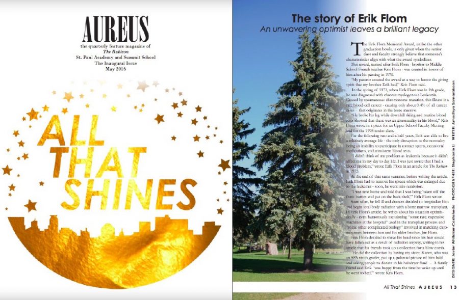 The story about Eric Flom was originally published in the May 2016 Inaugural Issue of Aureus feature magazine. The 2016 EIC was Megan Joyce.