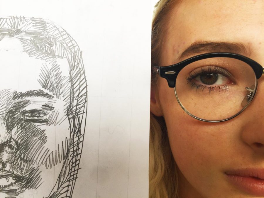 Proportions are an important part of Christensen's portrait sketches.