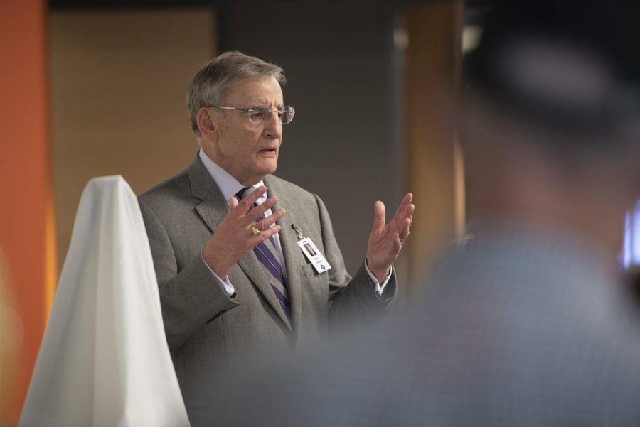 Head of School Bryn Roberts at the Hugh K. Schilling Math and Science Center Dedication in Fall 2018.