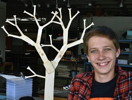 Grant Mortenson enjoys sculpture classes at SPA and would like to try photography next.