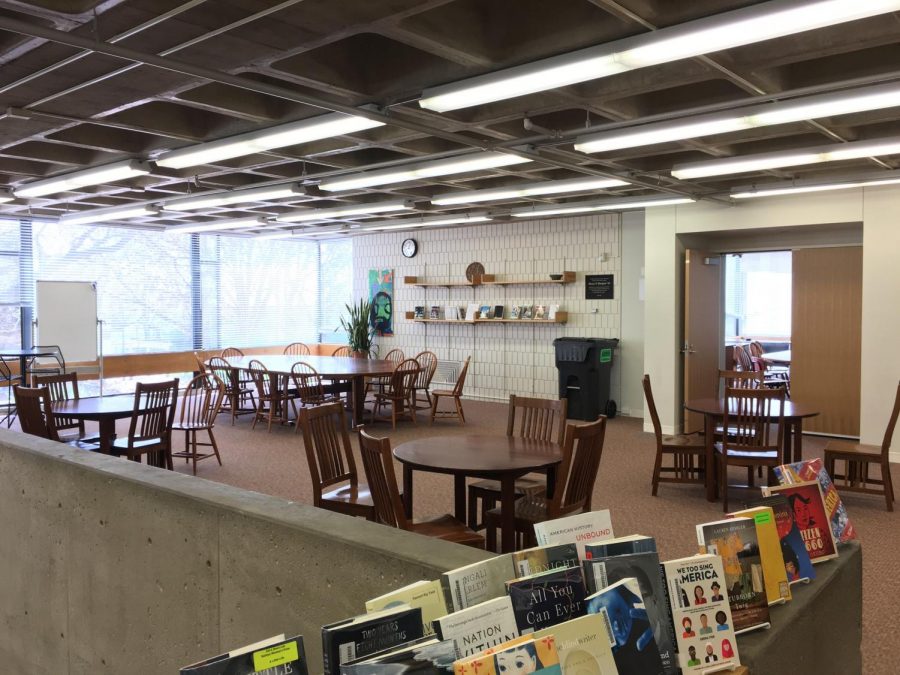 The upper library, where study halls used to be held, is left deserted as ninth graders find other places to study.