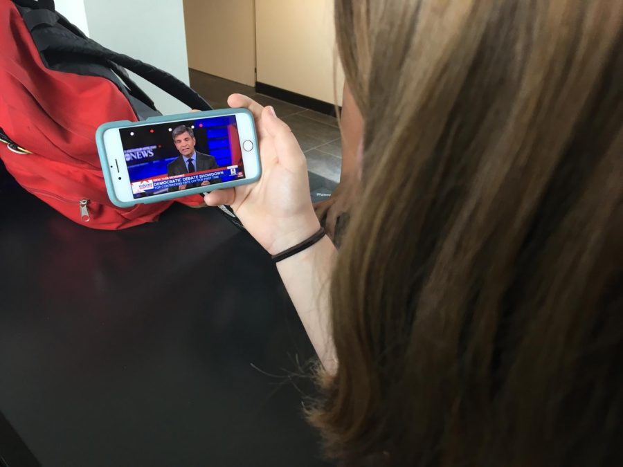 I watched some of the debate with my family, and I stayed longer than I thought I would because it was fun to see the candidates debate, sophomore Erin Magnuson said.