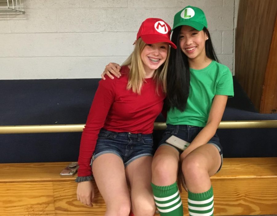 "My friend and I were planning on doing something similar to this for Halloween, but since duo day came up we decided to do it sooner instead," 9th grader Gracie Hedberg said.
