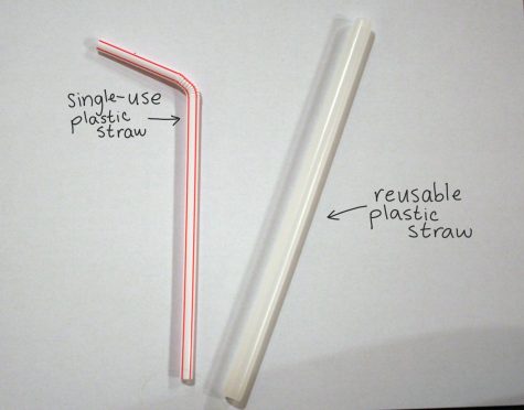 Often times, the straws given out at resturants and that can be mass-bought at grocery stores, degrade easily. A reusable plastic straw, which is thicker and about the same size, can last a lot longer than the cheap and flimsy straws. 