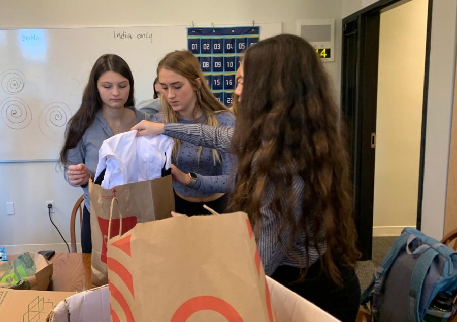 Community Actions and Service met Oct. 24 to count and fold the shirts. "We are very happy with how many shirts we got," CAS co-President Annika Rock said.