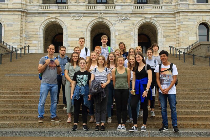 The German Exchange students took photos during every leg of their journey. This one was taken at the Minnesota State Capitol.