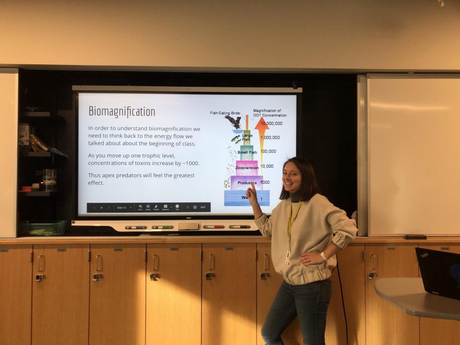 Ms. Yost-Dubrow teaches environmental science. Aside from her teachings on crickets, Yost-Dubrow focuses on methods to combat climate change as well as historical examples of environmental disasters. 