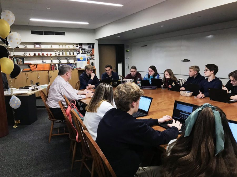 Head of Debate, Tom Fones, teaches one of his many debate classes this semester.