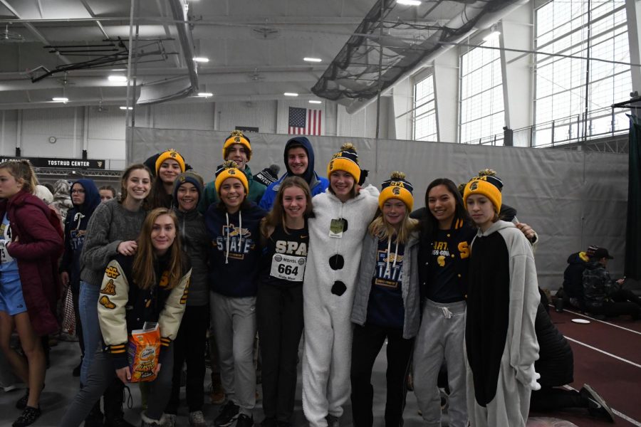 The rest of the cross country team made sure to come support the girls and junior Michael Moran on their race in state. "I thought our team raced fantastically and every single person at this race is at a very high level, so there is a lot of competition. I'm proud of all of them," junior Isabel Toghramadjian said. 