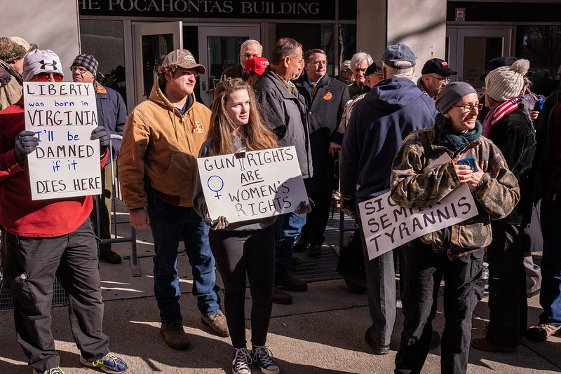 Thousands of protestors gathered outside the Virginia State Capitol on Jan. 20 to protest tightening gun control measures.