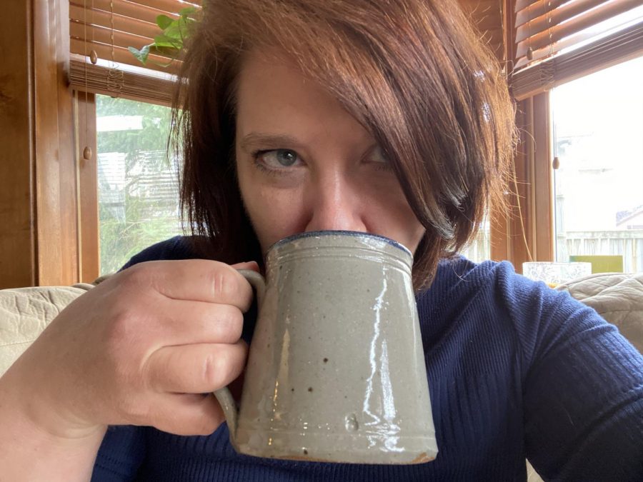 Ms. Campbell starts her day with coffee and editing. Every day.