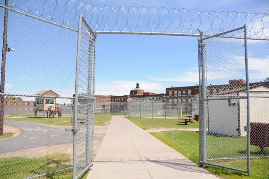 Moose Lake Correctional Facility yard in Northern Minnesota.