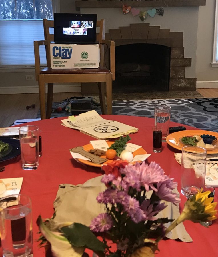 Senior Libby Cohens table was set for festivities. It really represents a time with family and being together, she said.