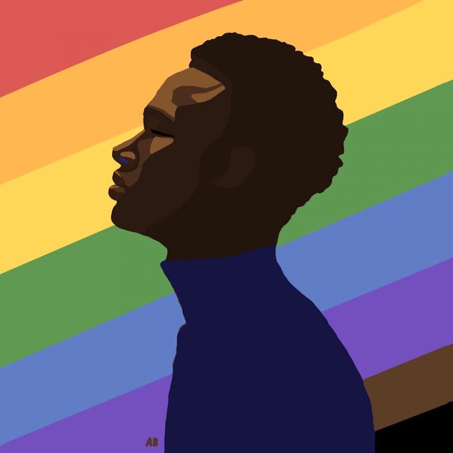 A work of digital art created by Annika Brelsford in honor of this year's Pride Month.