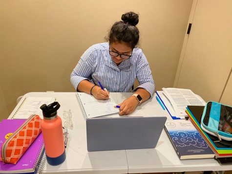 Senior Aman Rahman's set-up for mentoring.