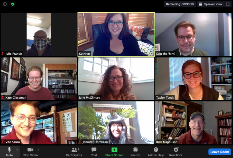 SPA faculty and staff members discuss how to better implement diversity into their curriculum, organized by Director of Intercultural Life Naomi Taylor.