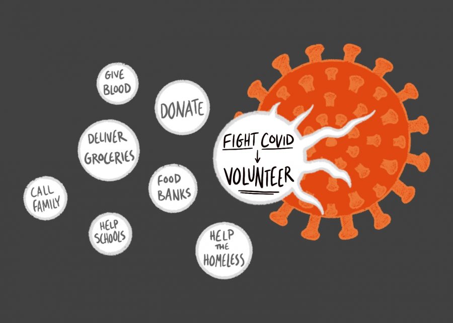 Volunteering offers support for the high number of people impacted by the COVID-19 pandemic, while also providing a way to make change for students.