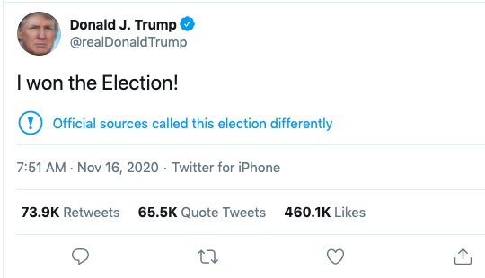 As votes continue to be counted, Trump refuses to acknowledge his imminent defeat.