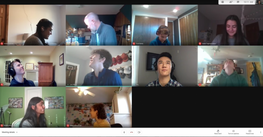 Start Up club members take a minute to Brady Bunch their virtual club meeting. Clubs are an opportunity to connect across interests and have fun with peers, even in distance learning.