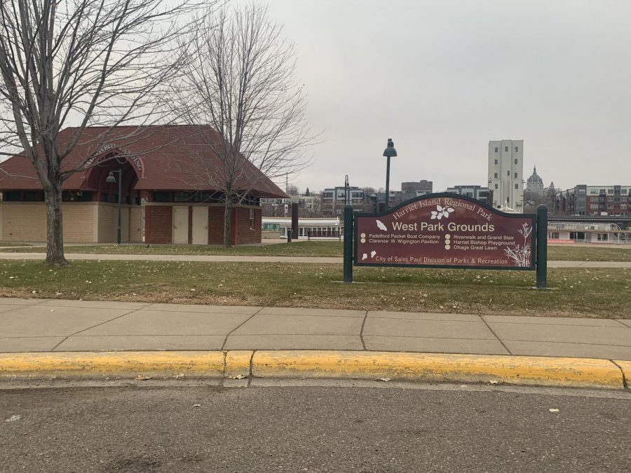 A homeless shelter was implemented at the Harriet Island Pavilion. 