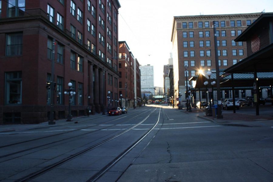 These are the train tracks that go through the middle of Lowertown in St. Paul.