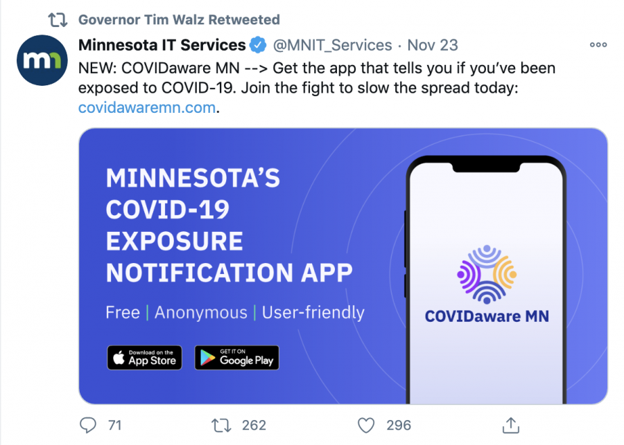 Governor+Walz+retweeted+this+tweet+bringing+attention+to+the+new+COVID-19+resource+for+Minnesotans