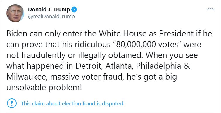 Trumps multiple tweets about a rigged election have been countlessly proved to be false claims. Trumps concession will be, in many ways, a first step. 