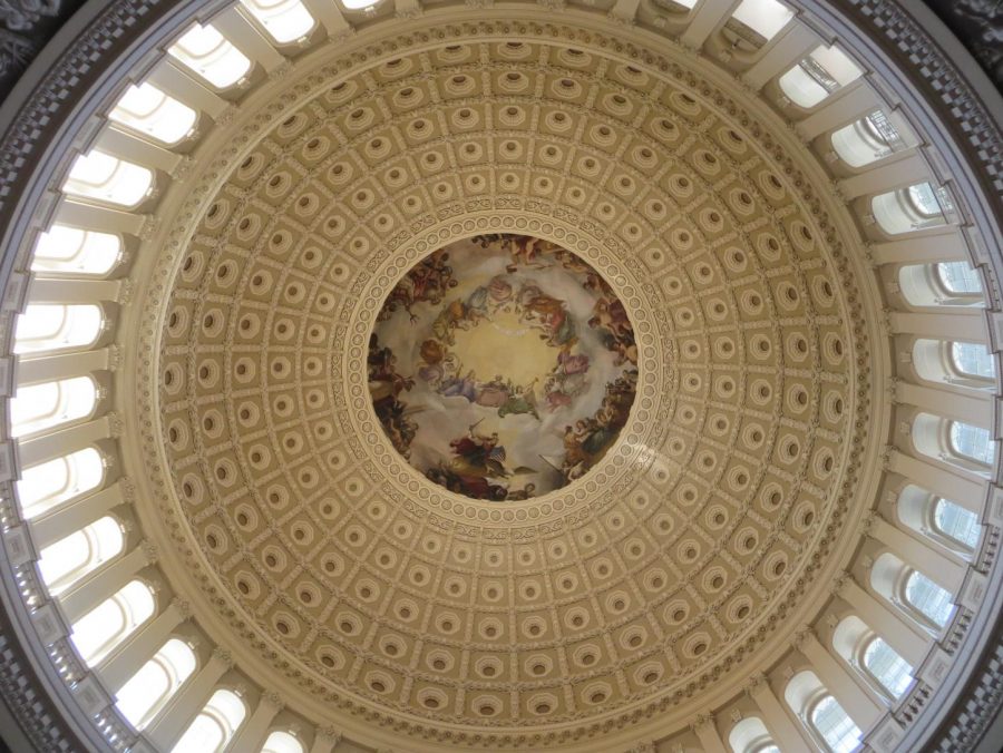 The Apotheosis of Washington in the dome of the U.S. Capitols rotunda.