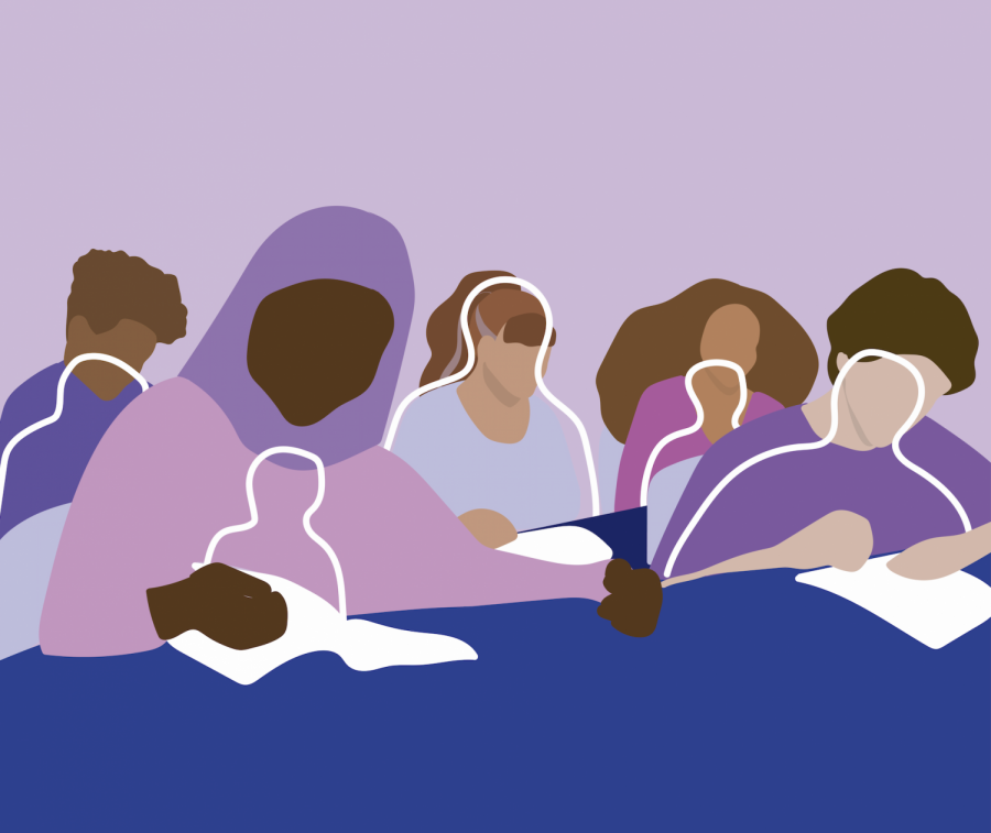Evelyn Lillemoe designed this illustration for the December 2020 Health Section story on Taking up space. Rashmi Raveendran is quoted in the story: "People struggle to express themselves in environments where a part of their identity doesn't stand by the majority."