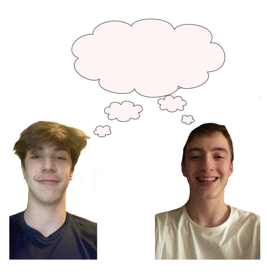 Seniors Levi Mellin and Evan Reynolds both express possible interest in traveling to space. Other students aren't so sure. 