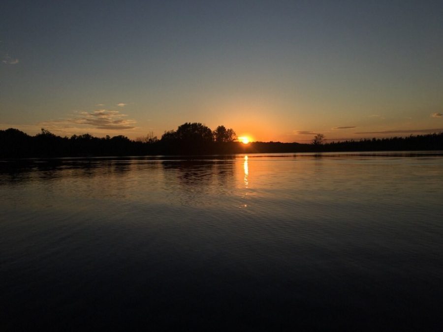 "Sleep on the floor by The Lumineers is a song that reminds me of this picture. The sunset the night this was taken was spectacular."