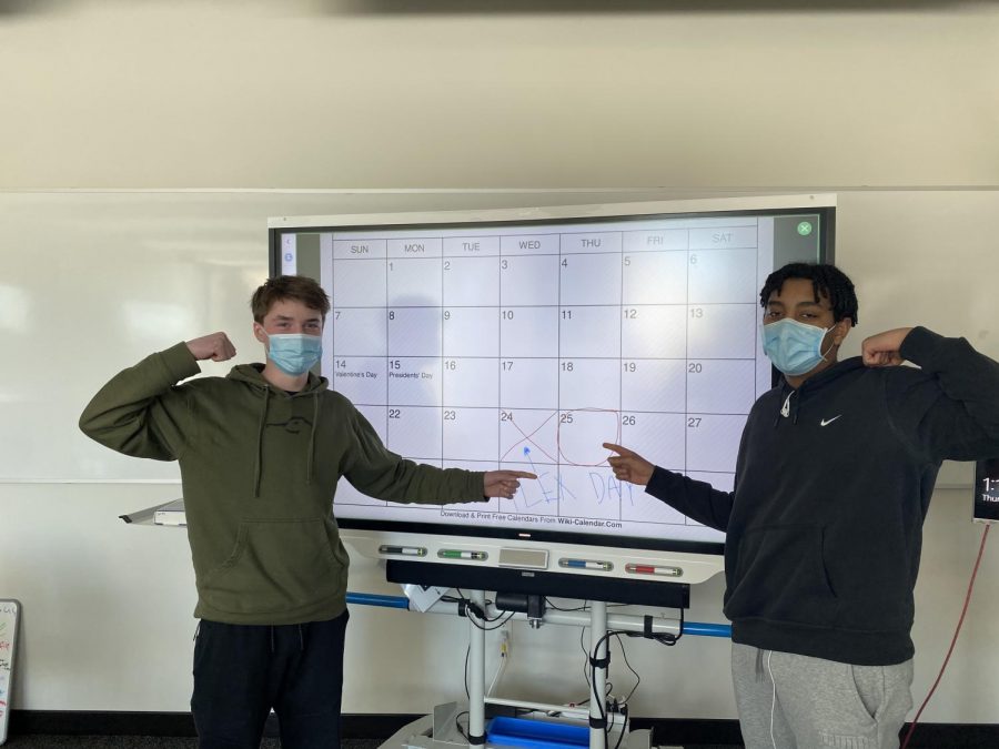 Sophomores Jack O’Brien and Simon Assefa feel well rested and ready to learn after the flex day.