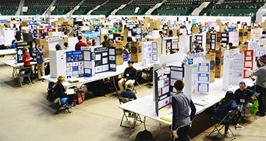 Previous competition at the Twin Cities Regional Science Fair.