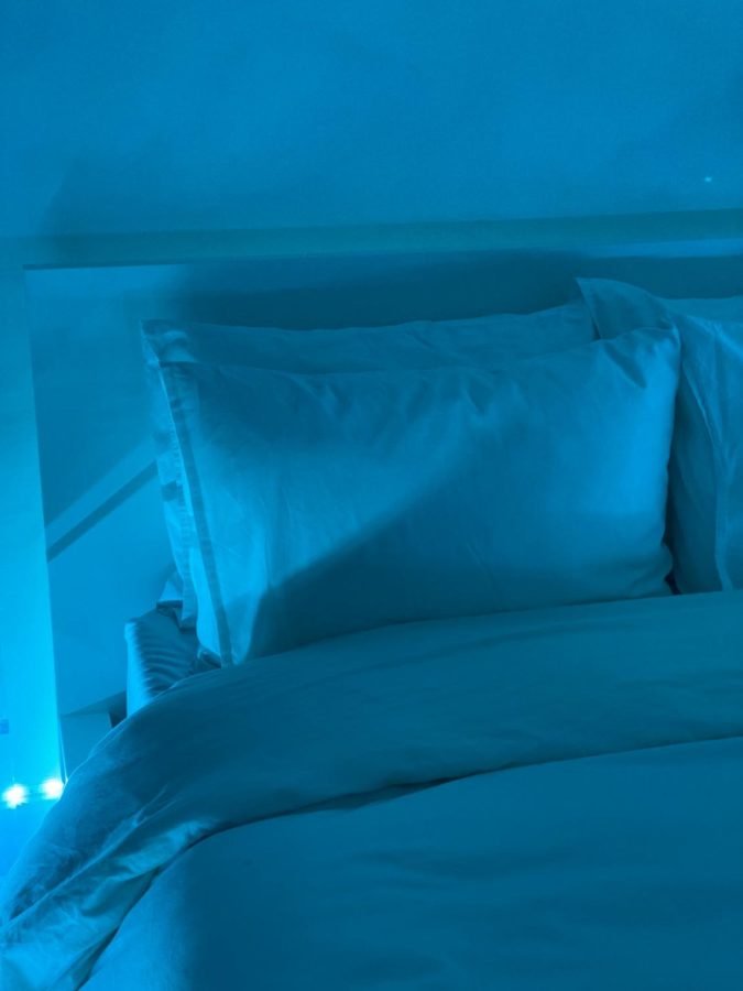 After completing homework and relaxing after a stressful day of school, sleeping is the best way to rejuvenate. Turning the lights to a relaxing blue and slipping into cool fresh sheets is the best feeling ever. 