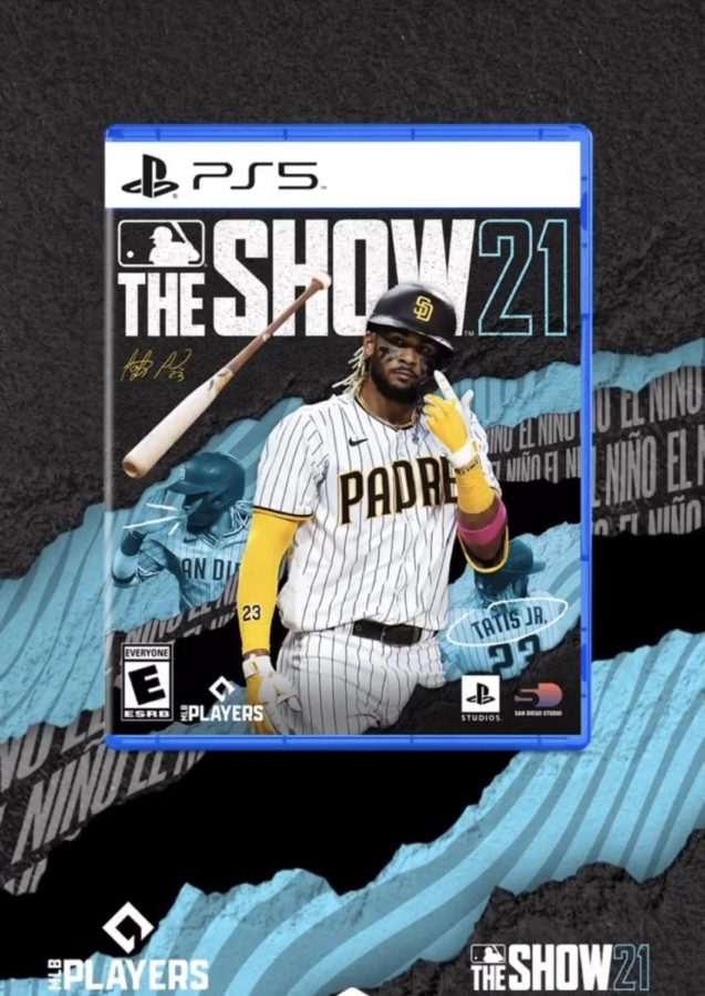 MLB+The+Show+21+video+game+front+cover+with+Fernando+Tat%C3%ADs+Jr.+