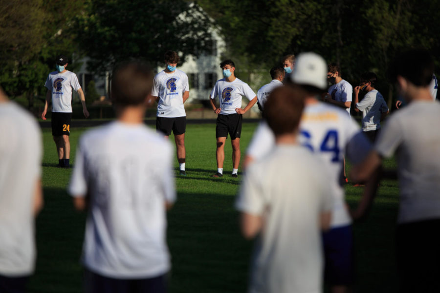 [ST. PAUL, MN] — May 13, 2021: SPA Boys Ultimate play Edina JV on Lang Field at SPA.