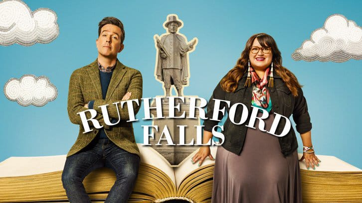 "Rutherford Falls" features Ed Helms and Jana Schmieding as best friends Nathan Rutherford and Reagan Wells.