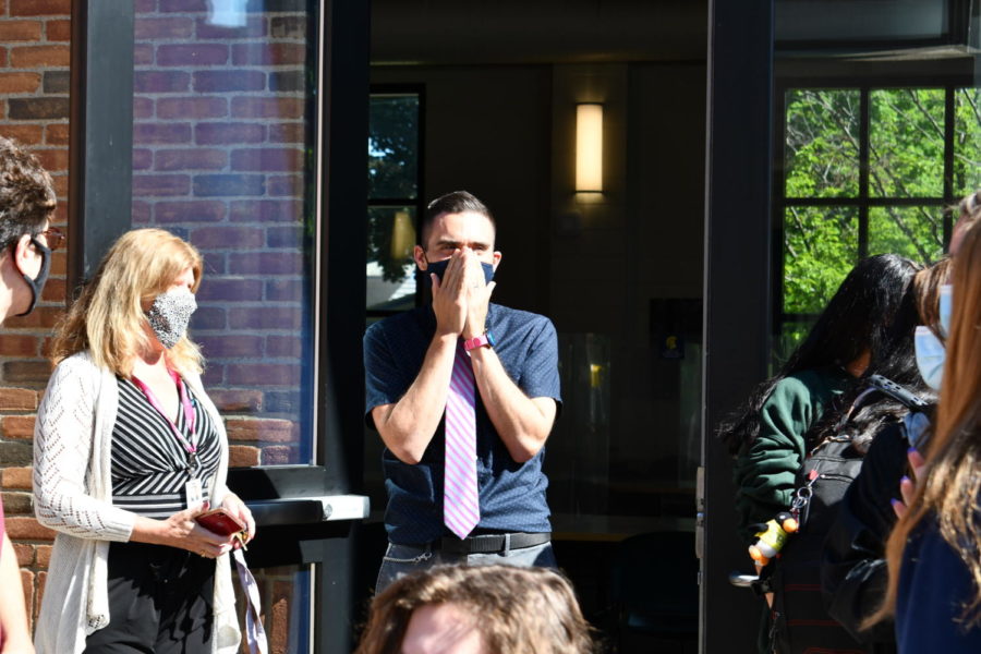Dean of Students Chantal Thornberry made sure to keep the event a surprise for Principal Delgado. It's safe to say that it was a success. 
