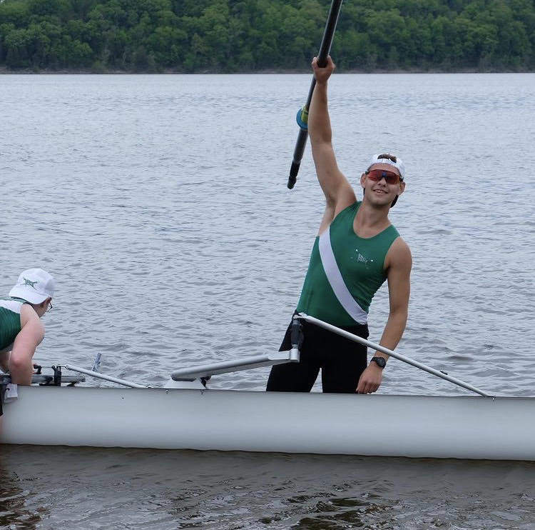 Ziemer at a recent rowing race. 