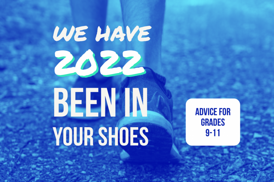 Seniors learn from their 9-12 experience and use "We have been in your shoes" to impart the wisdom they've gained.