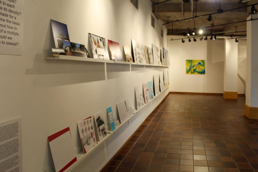 The 2021 Alumni/ae Art Show, which is running from Sep. 10 through Oct. 29, and features four artists: Angela Carr' '66, Ben Freyinger '96, Katherine Parfet '66, and Valerie Sands '81.