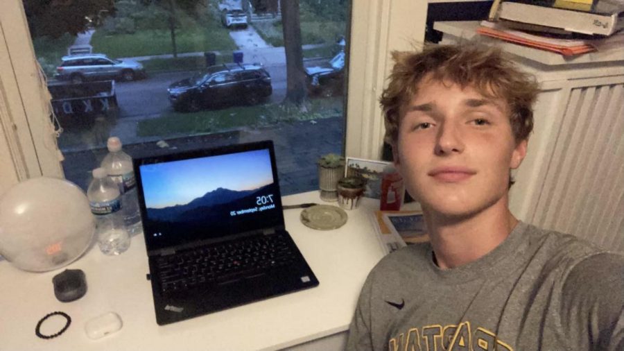 Junior FInn Sullivan recaps what he has on his desk.