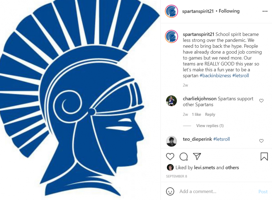 The @spartanspirits first instagram post, from Sept. 8. 