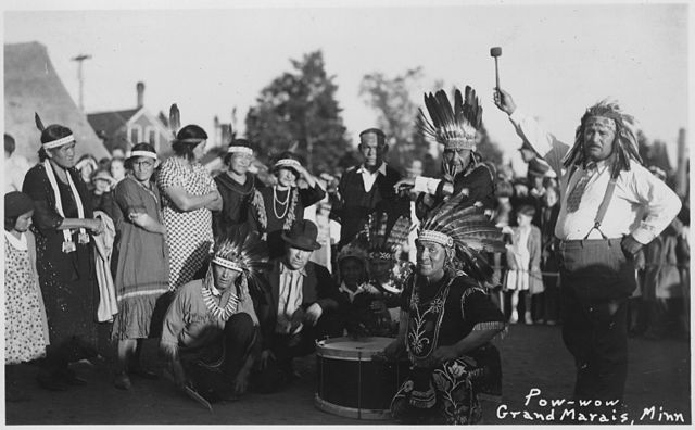 INDIGENOUS PRIDE. Native Americans come together for a pow-wow circa 1930 in Grand Marais, MN. Indigenous peoples contributions to America cannot go unnoticed, and Indigenous Peoples day is one time to recognize them.