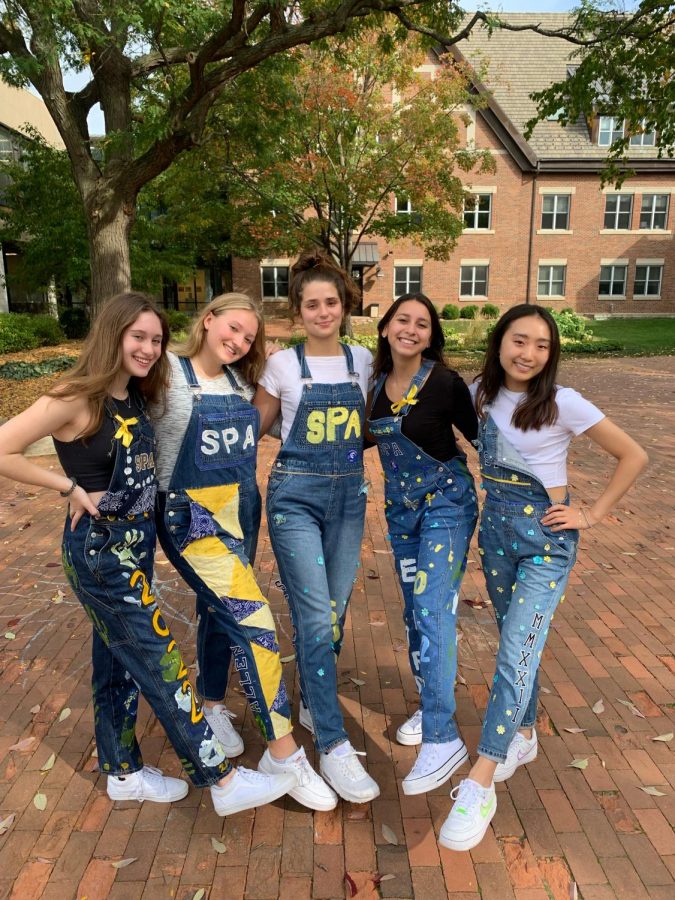 Every year, the seniors wear overalls and blue and gold Spartan gear to celebrate Homecoming.