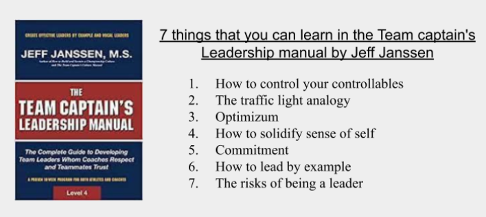 7 things that you can learn in the Team captains Leadership manual by Jeff Janssen