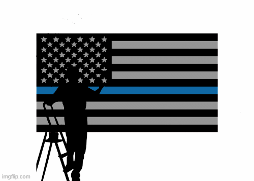 HATE OR LOVE. The blue line flag is marched through the streets by white supremacists. But it is also worn on baseball caps by first responders, to show support for those who put themselves in harm’s way. Can this symbol be used to send both racist messages and loving support?