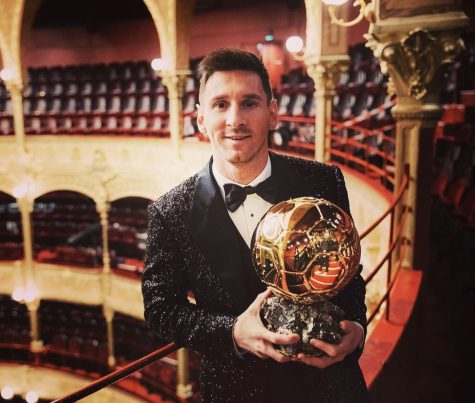 Messi, widely considered the greatest of all time, holding his 7th Ballon d’Or, the most of any player in history.
